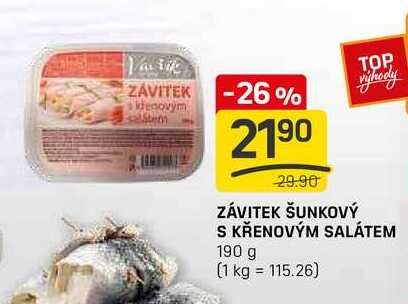 ZÁVITEK ŠUNKOVÝ S KŘENOVÝM SALÁTEM 190g