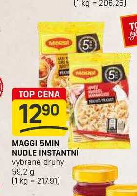 MAGGI 5MIN NUDLE INSTANTNÍ vybrané druhy 59,2 g