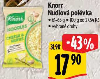 Knorr Nudlová polévka, 61-65 g 