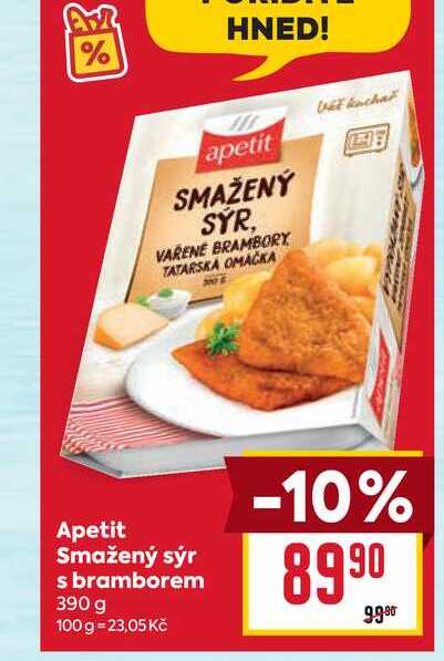 Apetit Smažený sýr s bramborem 390 g 