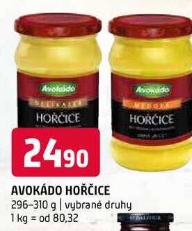 Avokádo Hořčice 296-310g vybrané druhy