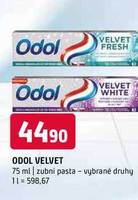 Odol velvet 75 ml zubní pasta vybrané druhy