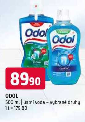 Odol 500 ml ústní voda vybrané druhy 