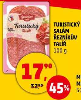 TURISTICKÝ SALÁM ŘEZNÍKŮV TALÍŘ, 100 g 