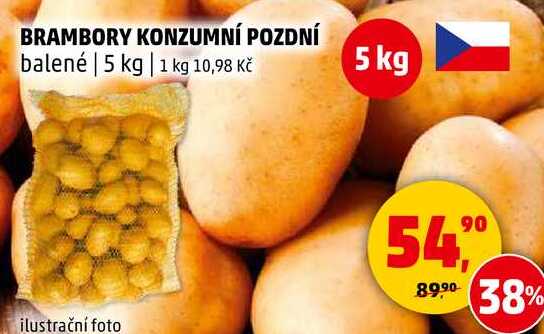 BRAMBORY KONZUMNÍ POZDNÍ balené, 5 kg