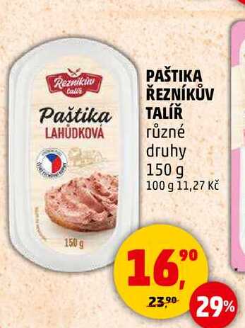 PAŠTIKA ŘEZNÍKŮV TALÍŘ LAHŮDKOVÁ různé druhy, 150 g 