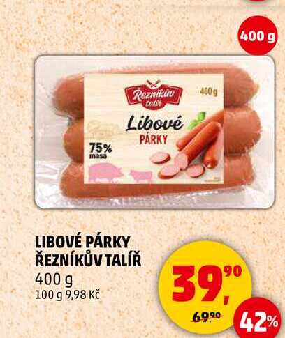 LIBOVÉ PÁRKY ŘEZNÍKŮV TALÍŘ, 400 g 