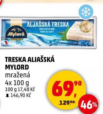 TRESKA ALJAŠSKÁ MYLORD mražená, 4x 100 g 