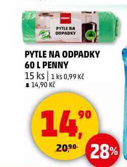 PYTLE NA ODPADKY 60 L PENNY, 15 ks 