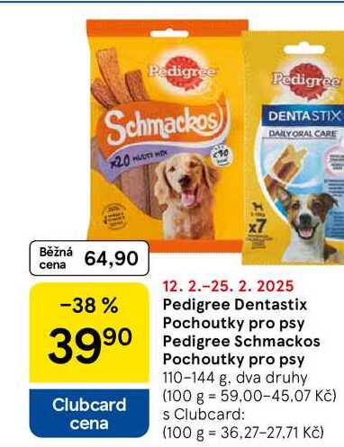 Pedigree Dentastix Pochoutky pro psy Pedigree Schmackos Pochoutky pro psy, 110-144 g