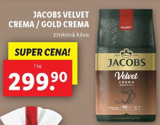 JACOBS VELVET CREMA/GOLD CREMA, 1 kg