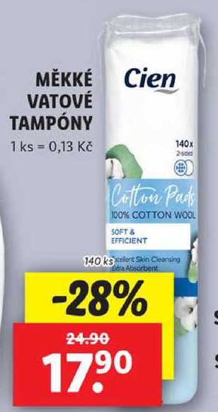 MĚKKÉ VATOVÉ TAMPÓNY, 140 g