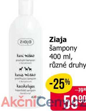 Ziaja Šampon 400 ml, různé druhy 