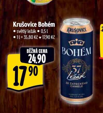 Krušovice Bohém  0,5 l