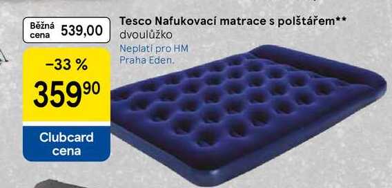 Tesco Nafukovací matrace s polštářem dvoulůžko