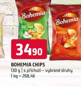 Bohemia Chips 130g, různé druhy