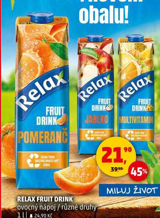 RELAX FRUIT DRINK, 1 l