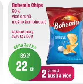 Bohemia Chips 60g, různé druhy