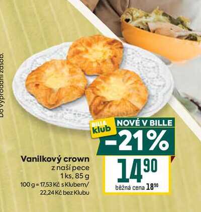 Vanilkový crown z naší pece 1 ks, 85 g 