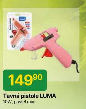 Tavná pistole LUMA 10W, pastel mix 