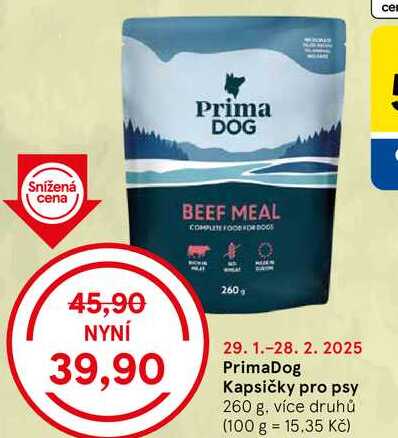 PrimaDog Kapsičky pro psy, 260 g. více druhů