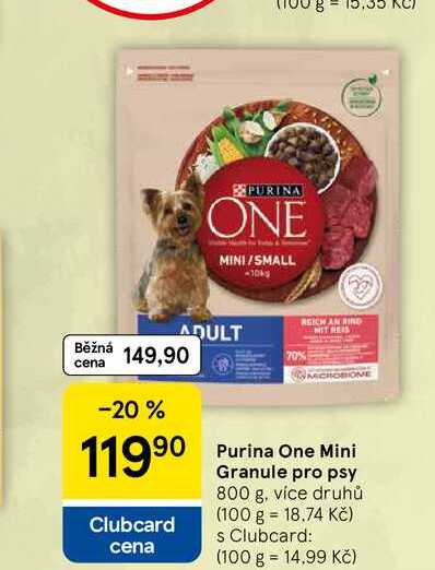 Purina One Mini Granule pro psy, 800 g, více druhů