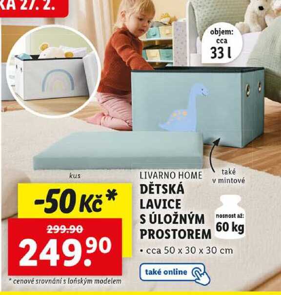 DĚTSKÁ LAVICE S ÚLOŽNÝM PROSTOREM