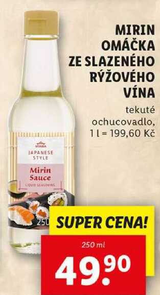 MIRIN OMÁČKA ZE SLAZENÉHO RÝŽOVÉHO VÍNA, 250 ml