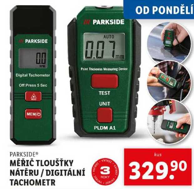 MĚŘIČ TLOUŠŤKY NÁTĚRU/DIGITÁLNÍ TACHOMETR 