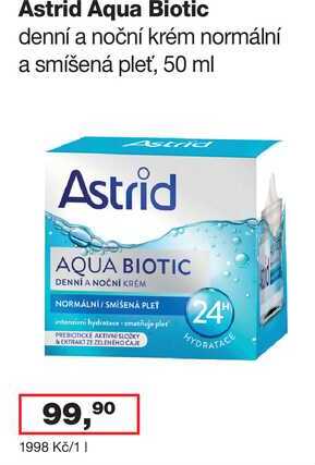 Astrid Aqua Biotic denní a noční krém normální a smíšená pleť, 50 ml 