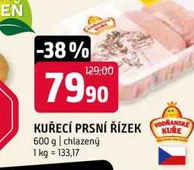 Kuřecí prsní řízky chlazené 600g