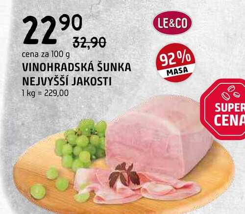 Vinohradská šunka nejvyšší jakosti 100g