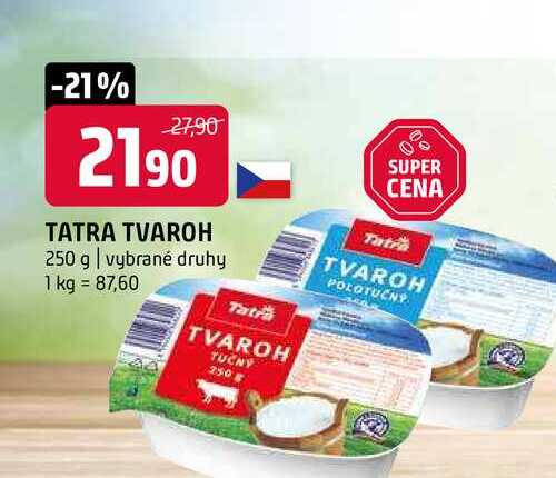 Tatra tvaroh vybrané druhy 250g