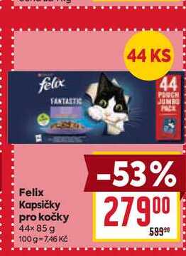 Felix Kapsičky pro kočky 44× 85 g