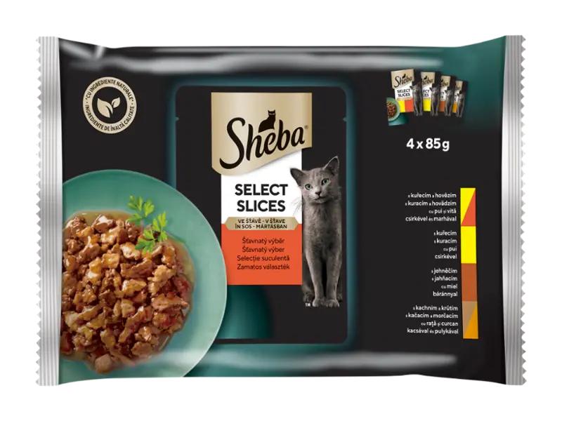 Sheba Kapsička šťavnatý výběr ve šťávě Select Slices 4x 85 g, 340 g