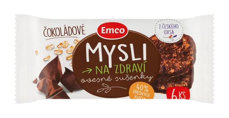 Emco Ovesné sušenky Mysli na zdraví čokoládové, 60 g