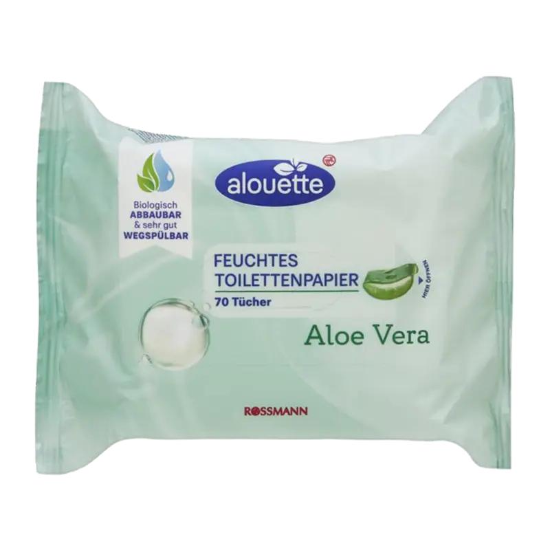 alouette Vlhčený toaletní papír Aloe Vera, 70 ks