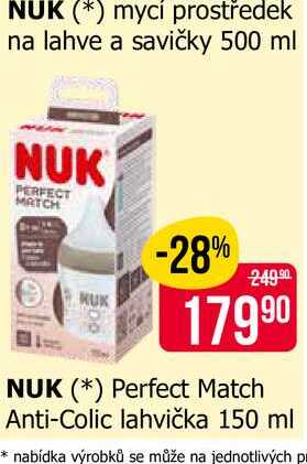 NUK Perfect Match Anti-Colic lahvička 150 ml  