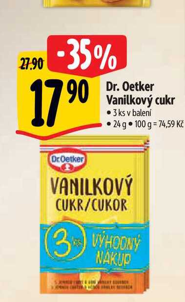  Dr. Oetker Vanilkový cukr  3 ks