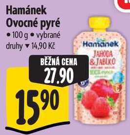 Hamánek Ovocné pyré, 100 g
