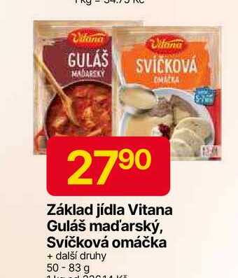 Vitana Guláš maďarský, Svíčková omáčka 50-83 g