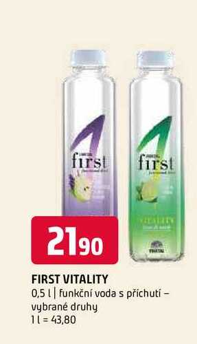 First vitality 0,5l funkční voda s příchutí vybrané druhy