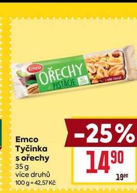 Emco Tyčinka s ořechy 35 g v akci