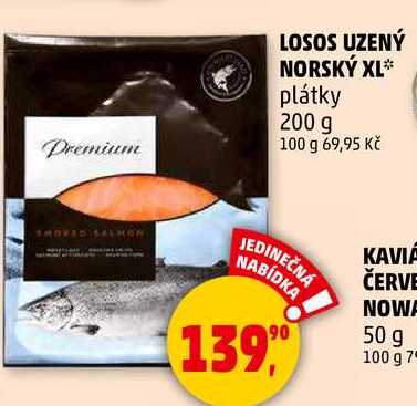 LOSOS UZENÝ NORSKÝ XL plátky, 200 g