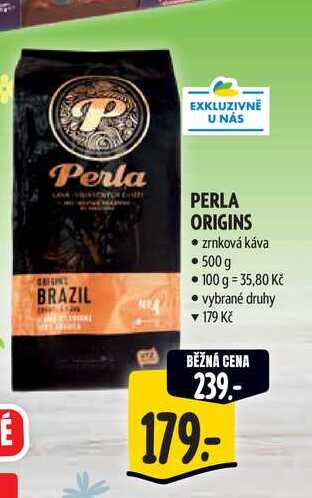 Perla Origins Brazil zrnková káva 500 g v akci