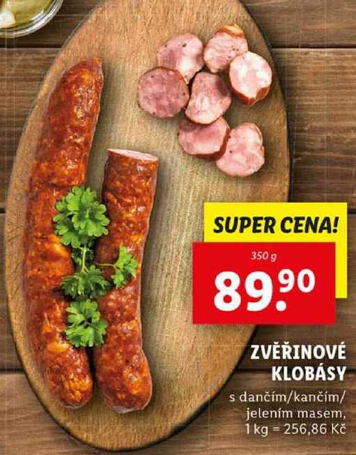 ZVĚŘINOVÉ KLOBÁSY, 350 g
