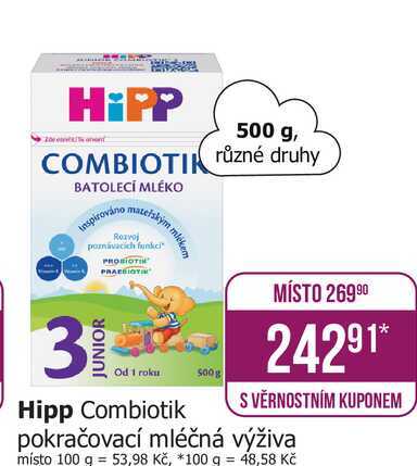 HiPP Junior combiotik 4 mléčná batolecí výživa 500g