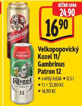 Gambrinus Patron 12, 0,5 l v akci