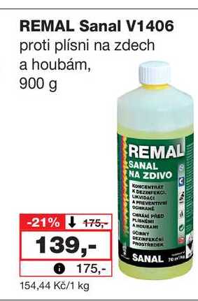REMAL Sanal V1406 proti plísni na zdech a houbám, 900 g 