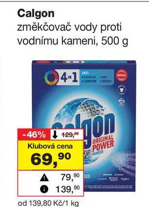 Calgon změkčovač vody proti vodnímu kameni, 500 g